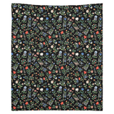 "Botanical illuminations" Black Tapestry