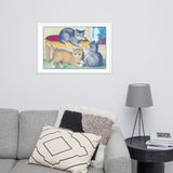 "Three Kittens" Framed Poster