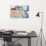"Three Kittens" Framed Poster