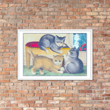 "Three Kittens" Framed Poster