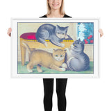 "Three Kittens" Framed Poster